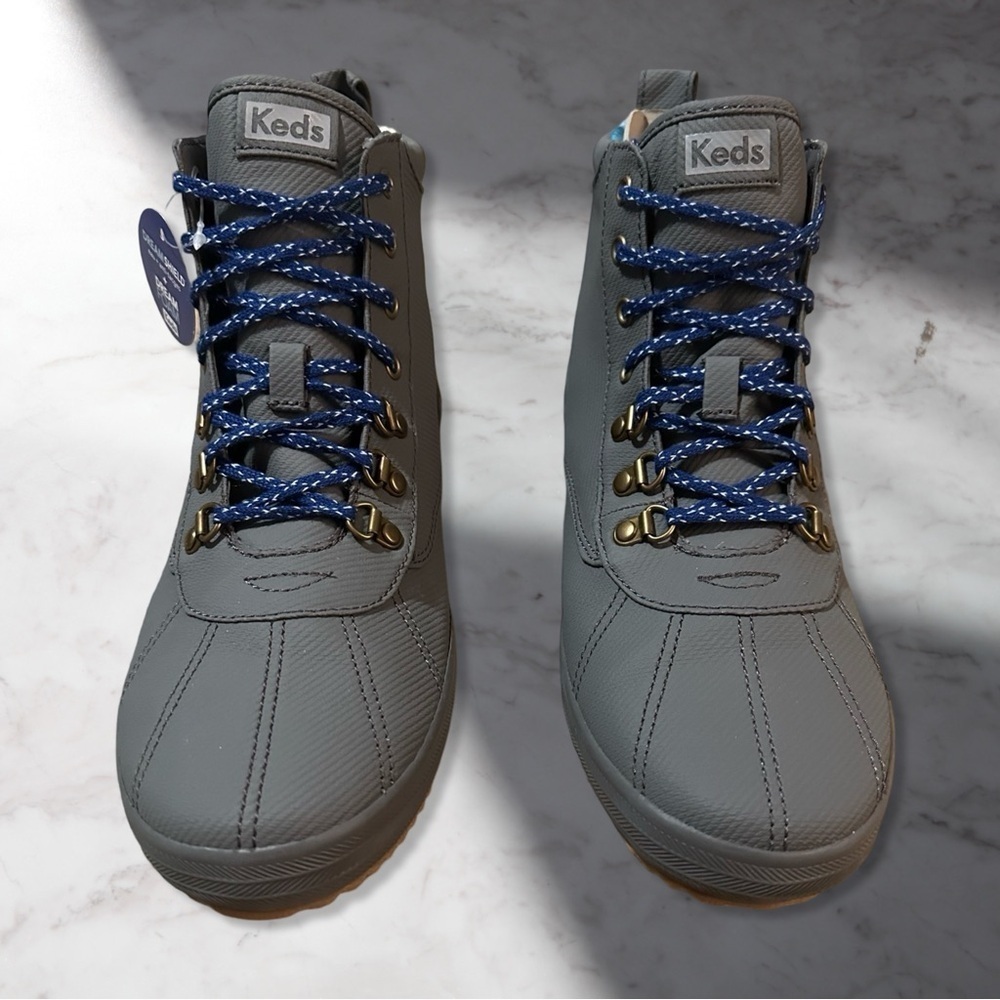 NIB Women’s KEDS Scout Boot II Water Resistant W/ Dream Foam Matte Gray Size 11 - Picture 2 of 12